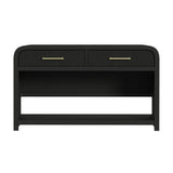Ridgemont - Sofa Table With Bottom Shelf - Black With Grain