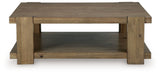 Flangren - Rectangular Cocktail Table - Light Brown