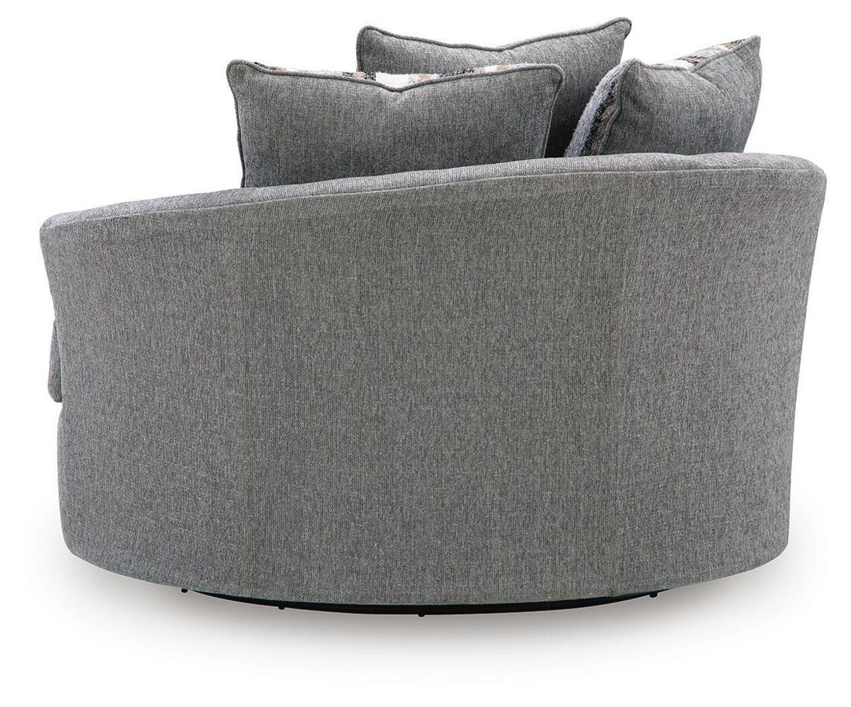 Creston Heights - Oversized Swivel Accent Chair - Smolder