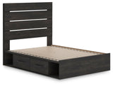 Hollivern - Panel Bed With Storage
