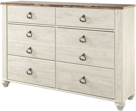 CRESTHILL White 61" x 75" Dresser & Mirror