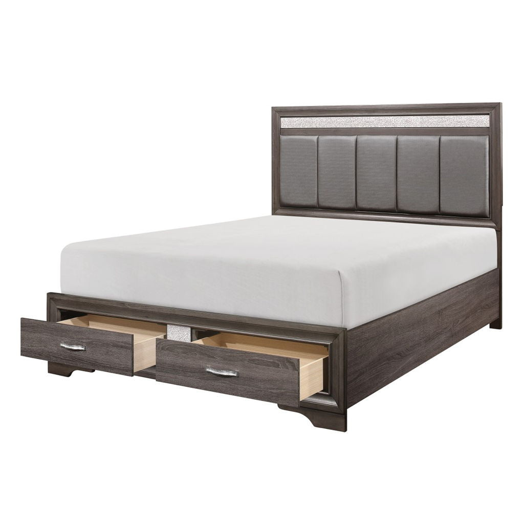 Luster - Platform Bed With Footboard Storage