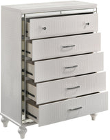 STRADA White Alligator Texture 39" Wide Chest