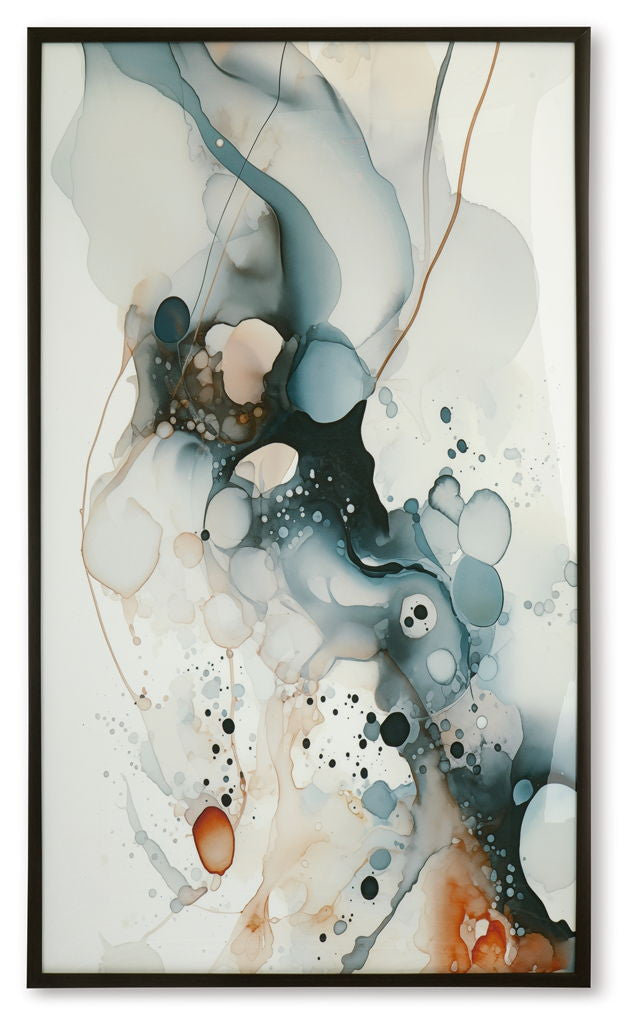 Foxenburg - Wall Art - Blue / Amber / White