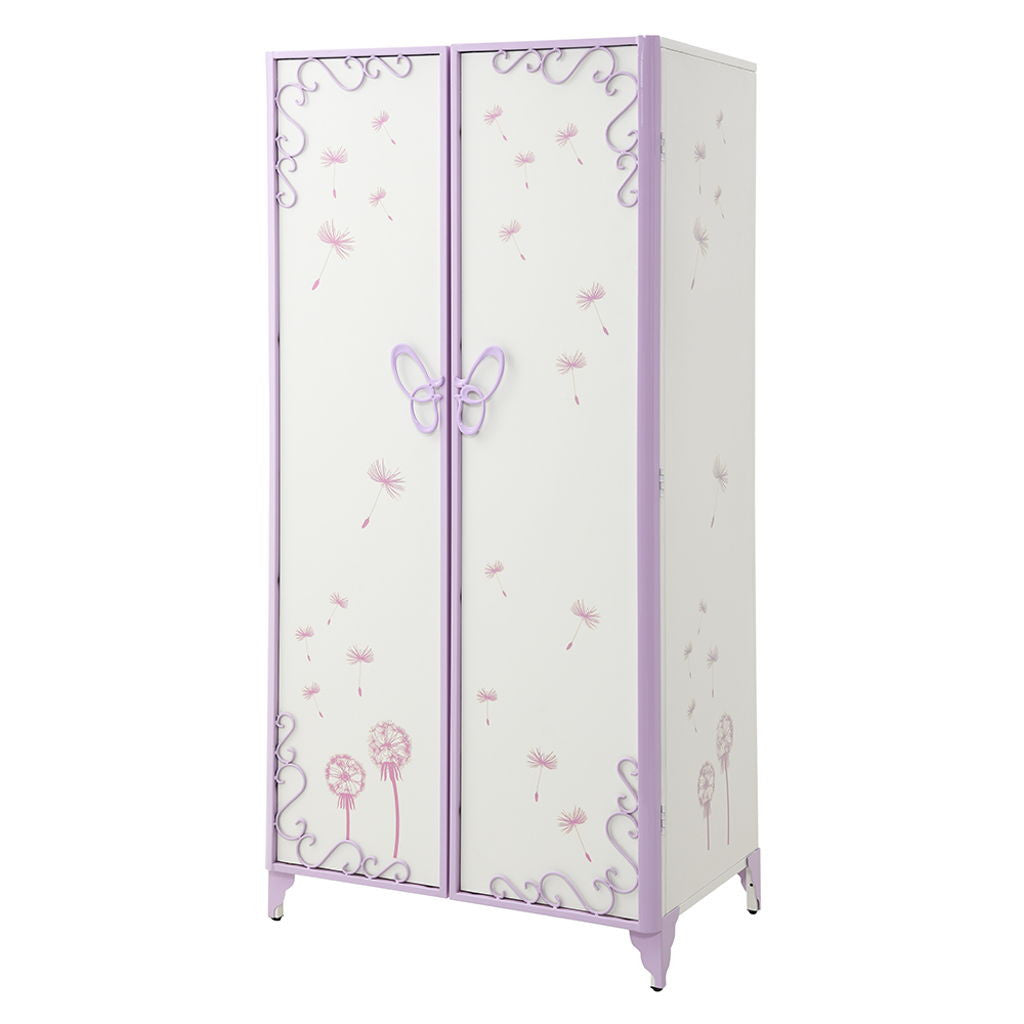 Priya II - Wardrobe - White & Light Synthetic Leather Rple