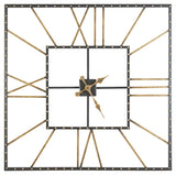 Thames - Wall Clock - Black / Gold Finish