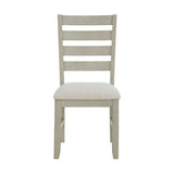 Farmington - Ladder Back Dining Side Chair (Set of 2) - Washed Stone / Light Beige