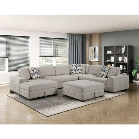 Raife - Storage Ottoman - Taupe