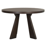 Chestnut Ridge - 5 Piece Dining Room Set (Round 47" Table & 4 Chairs) - Brown / Beige