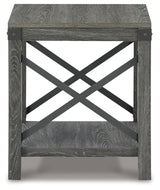 Freedan - Square End Table - Grayish Brown