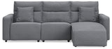 Modmax II - Reclining Sectional - Salt And Pepper