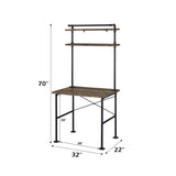 Ensata - Writing Desk - Rustic Oak & Black
