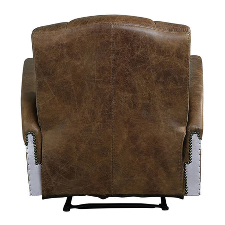 Brancaster - Power Motion Recliner - Retro Brown Top Grain Leather & Aluminum