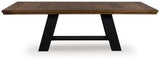 Greddinton - Dining Extension Table - Brown / Black