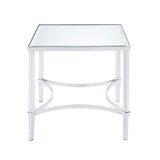 Petunia - End Table - Mirrored & Chrome