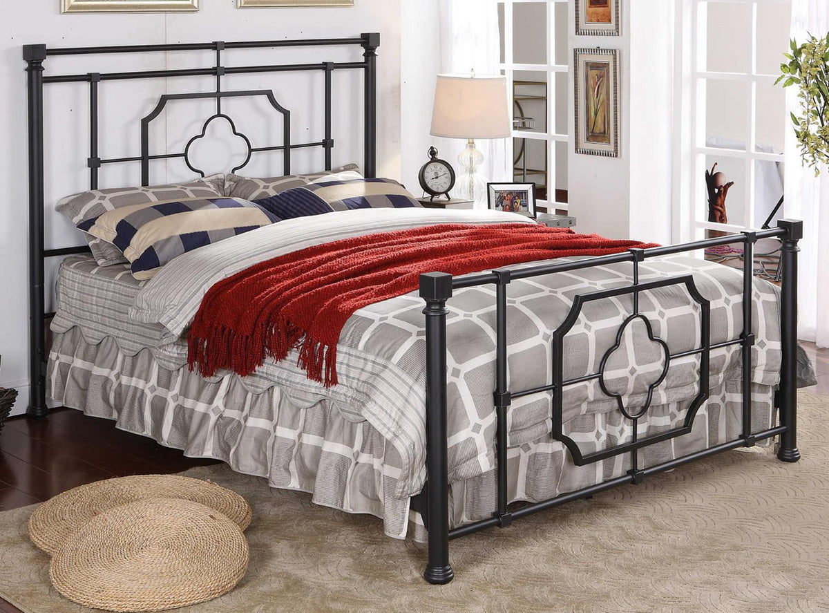 MARZELL Black Metal Bed