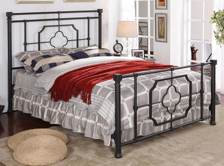 MARZELL Black Metal Bed