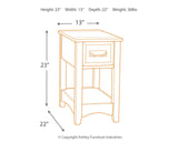 Breegin - Chair Side End Table - 1 Drawer - Brown