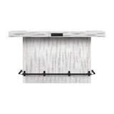 Rogen Rustic - Bar Table With Ice Tray, USB And Power - Rustic White
