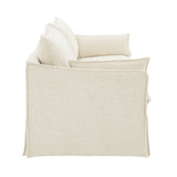 Shane - Sofa With 2 Pillows - Beige Linen