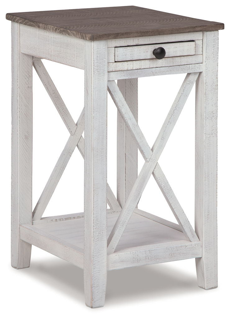 Adalane - Accent Table - White / Gray