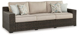 Coastline Bay - Sofa With Cushion - Brown
