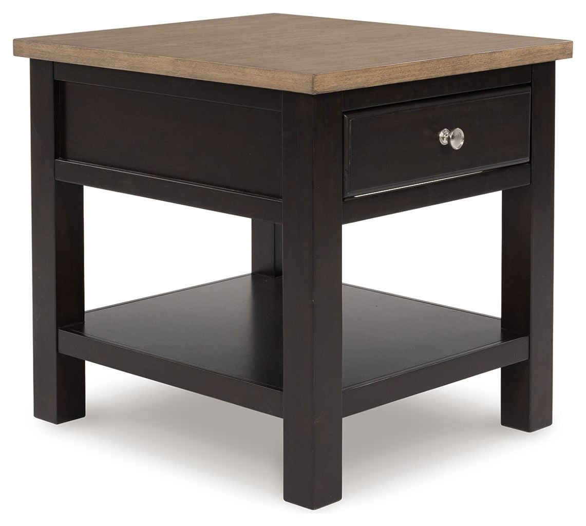 Drazmine - Rectangular End Table - Brown