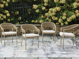 Orchard Beach - Arm Chair With Cushion (Set of 4) - Beige