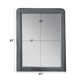 Valda - Mirror - Light Gray Fabric
