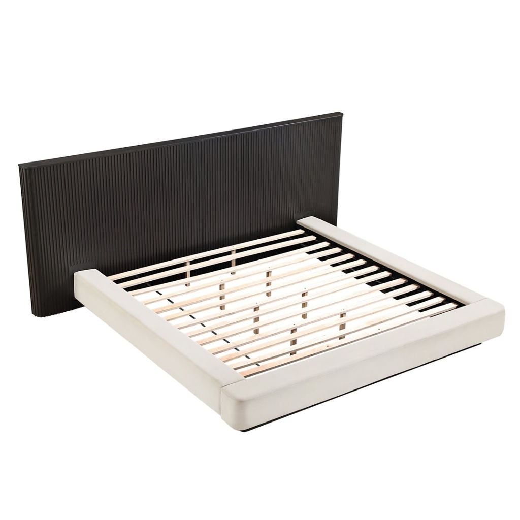 Clayten - Queen Bed - Beige / Espresso