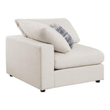 HILLARD Beige Linen 120" x 120" 5 Piece Modular Sectional