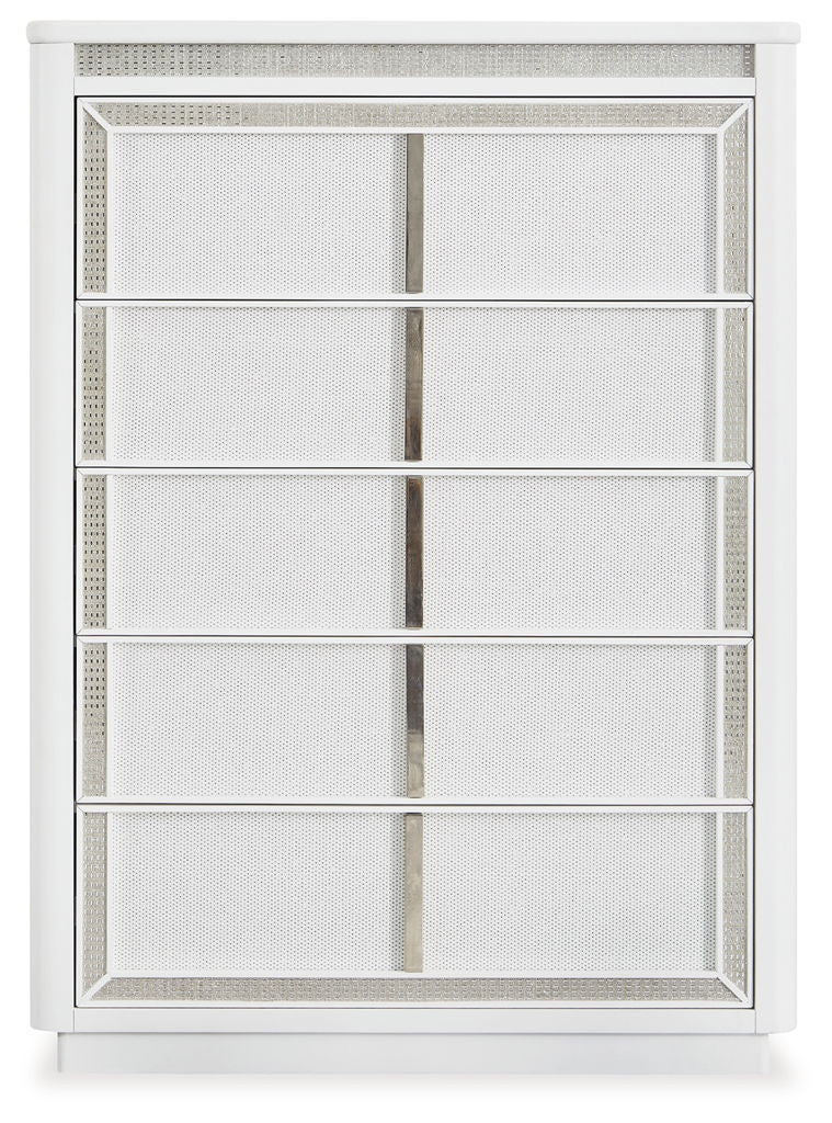 Chalanna - Five Drawer Chest - White
