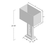 PILSNA Black Table Lamp with Night Light & Power Connections