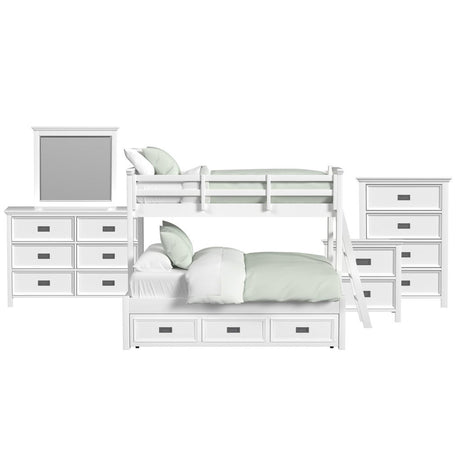 Hampton Kids - Bunk With Ladder And Trundle Bedroom Set