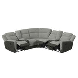 Hornet - 3 Piece Motion Sectional Set With Console And 2 Recliners