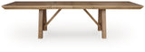 Ridgester - Rectangular Dining Room Extension Table - Light Brown