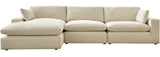PUFTIN Neutral Linen 144" x 68" Modular Sectional