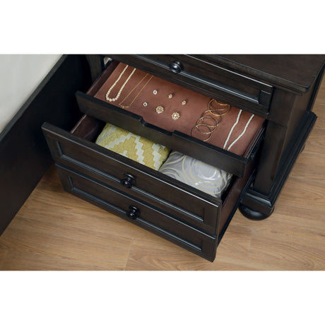 Begonia - Nightstand With Hidden Drawer - Grayish Brown