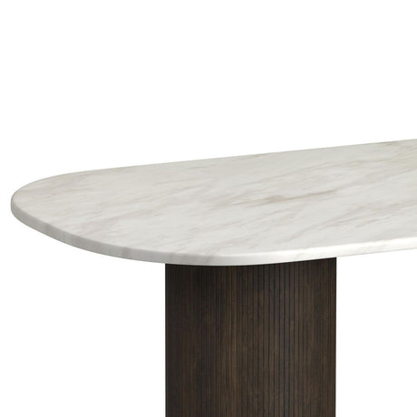 Sylvie - Oval Dining Table With Faux Marble Top