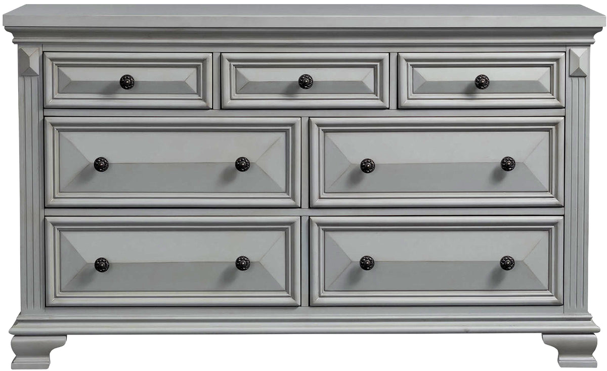 CONROE Gray 65" Wide Dresser and Mirror