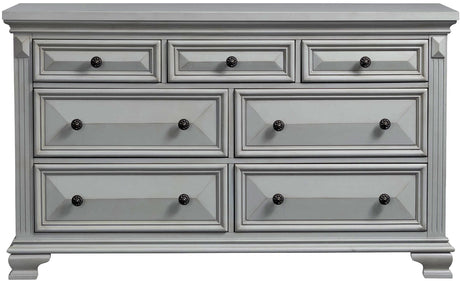 CONROE Gray 65" Wide Dresser and Mirror