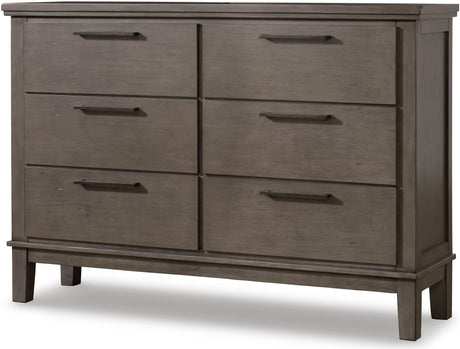 NELA Gray 65" Wide Dresser & Mirror