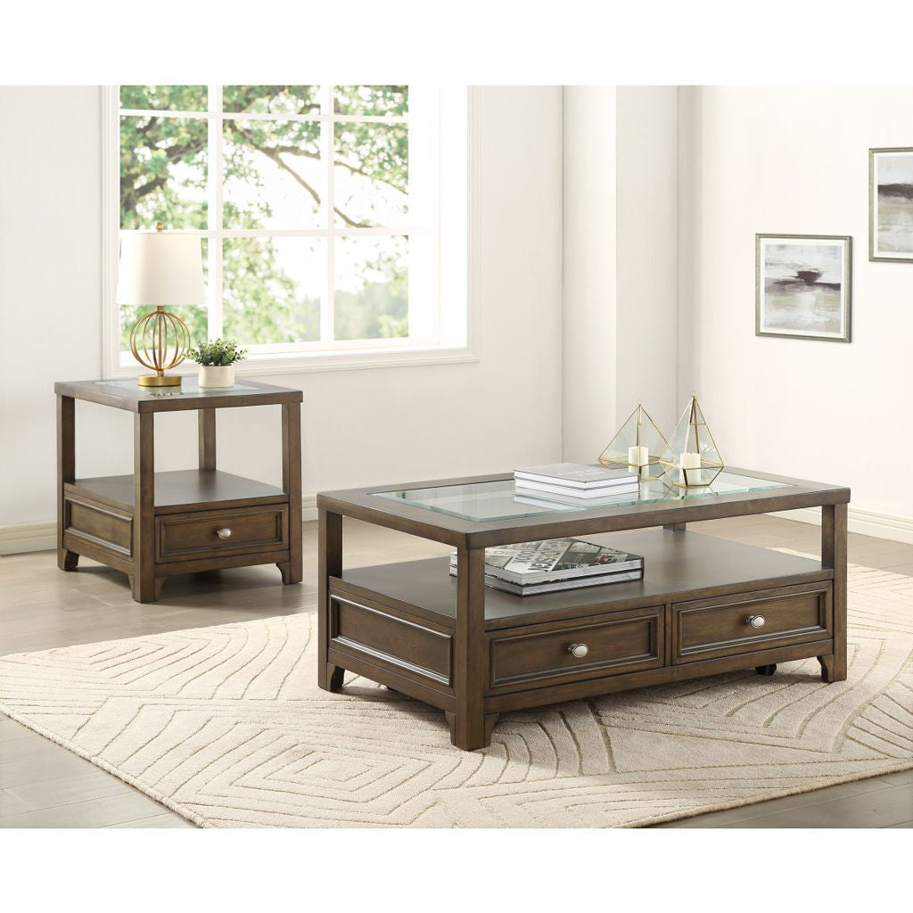Auburn - End Table - Brown