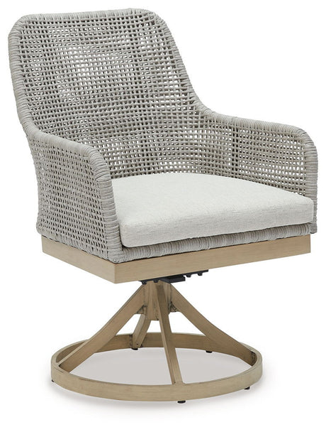 Seton Creek - Swivel Chair With Cushion (Set of 2) - Gray