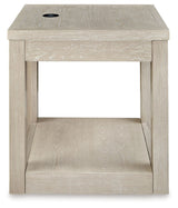 Marxhart - Square End Table - Bisque