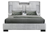 Shiloh Oatmeal Lighted Platform Bed