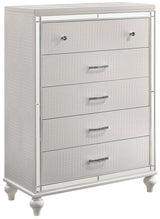 STRADA White Alligator Texture 39" Wide Chest