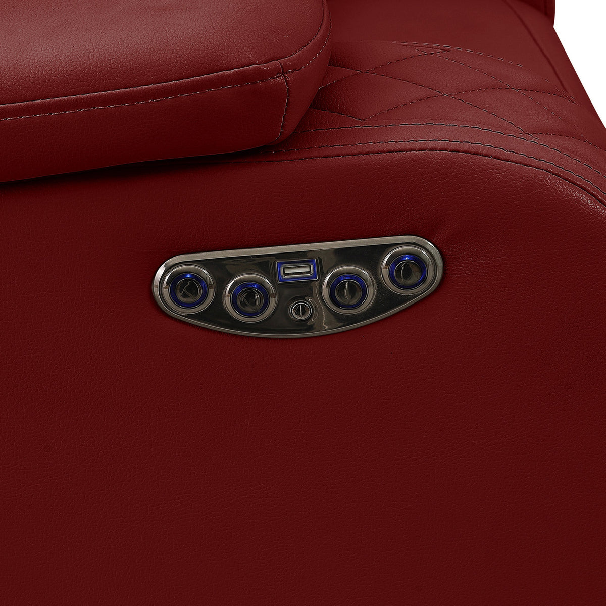 ARMADA RED Power Reclining Sofa & Loveseat With Bluetooth