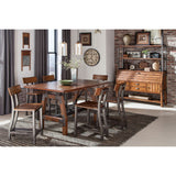 Holverson - Counter Height Table - Rustic Brown / Gunmetal