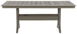 Visola - RECT Dining Table w/Umb OPT - Gray